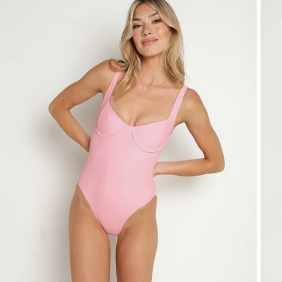 New Free People Seea Ginger One Piece Surf Swimsuit - Picture 3 of 7